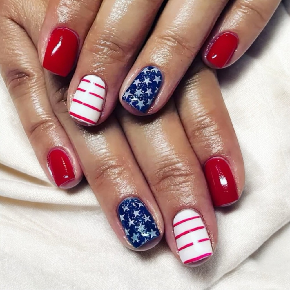 Patriotic Press On Nails